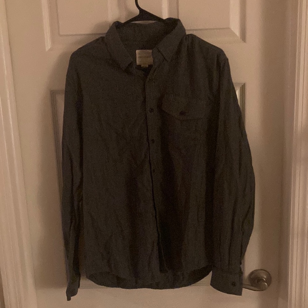 Grey American Eagle button up business casual shirt